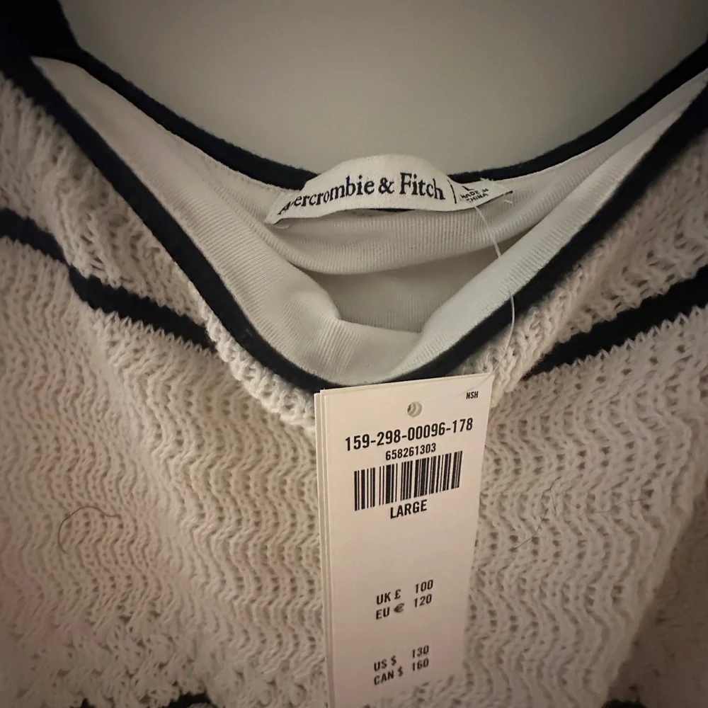 Abercrombie & Fitch Cream and Black Crochet Maxi Dress